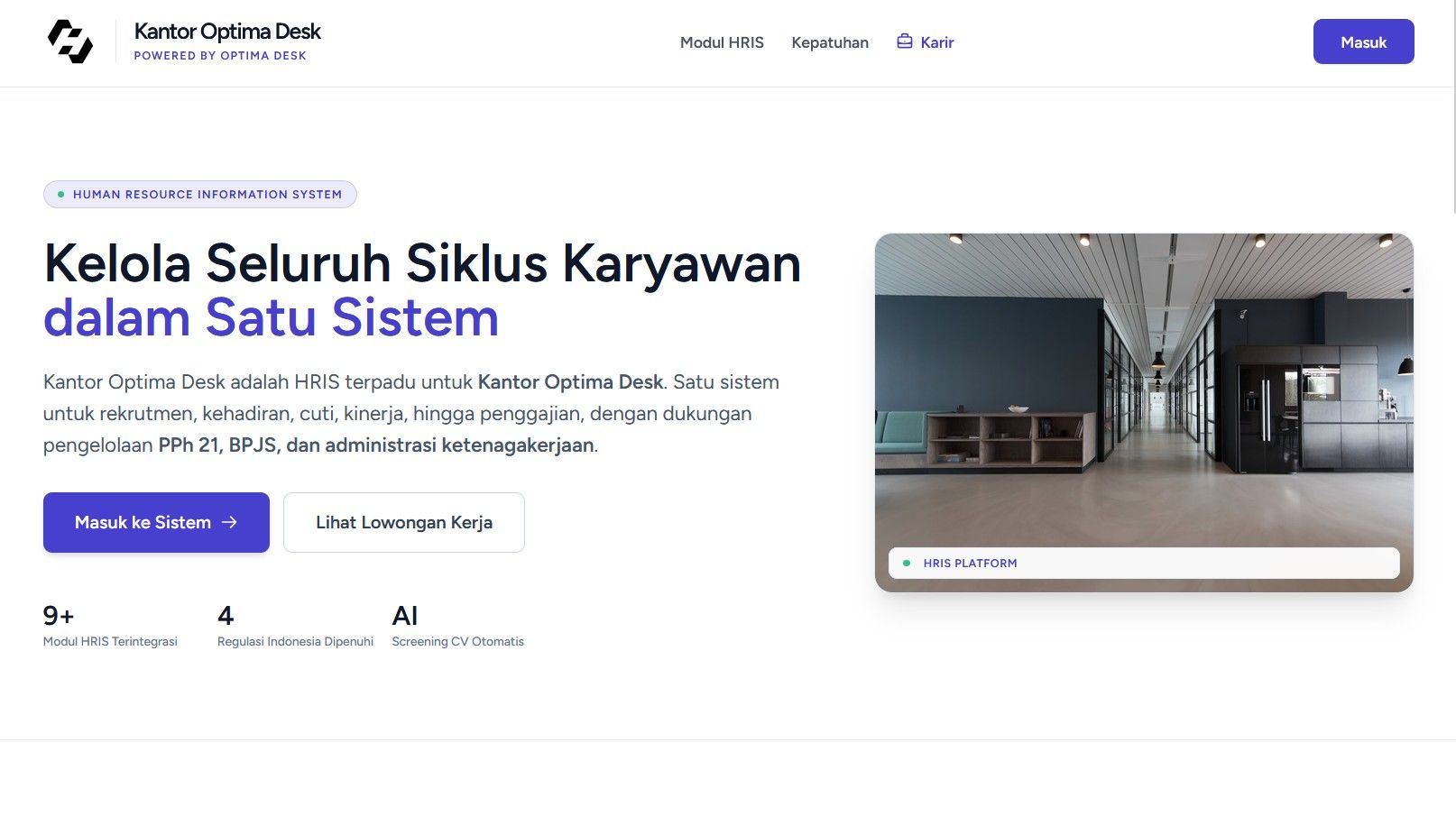 HRIS oleh Optima Desk