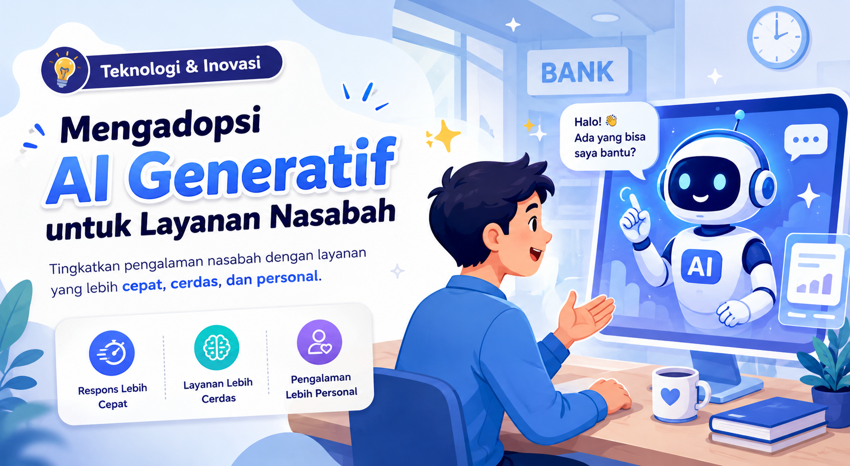 Mengadopsi AI Generatif untuk Layanan Nasabah