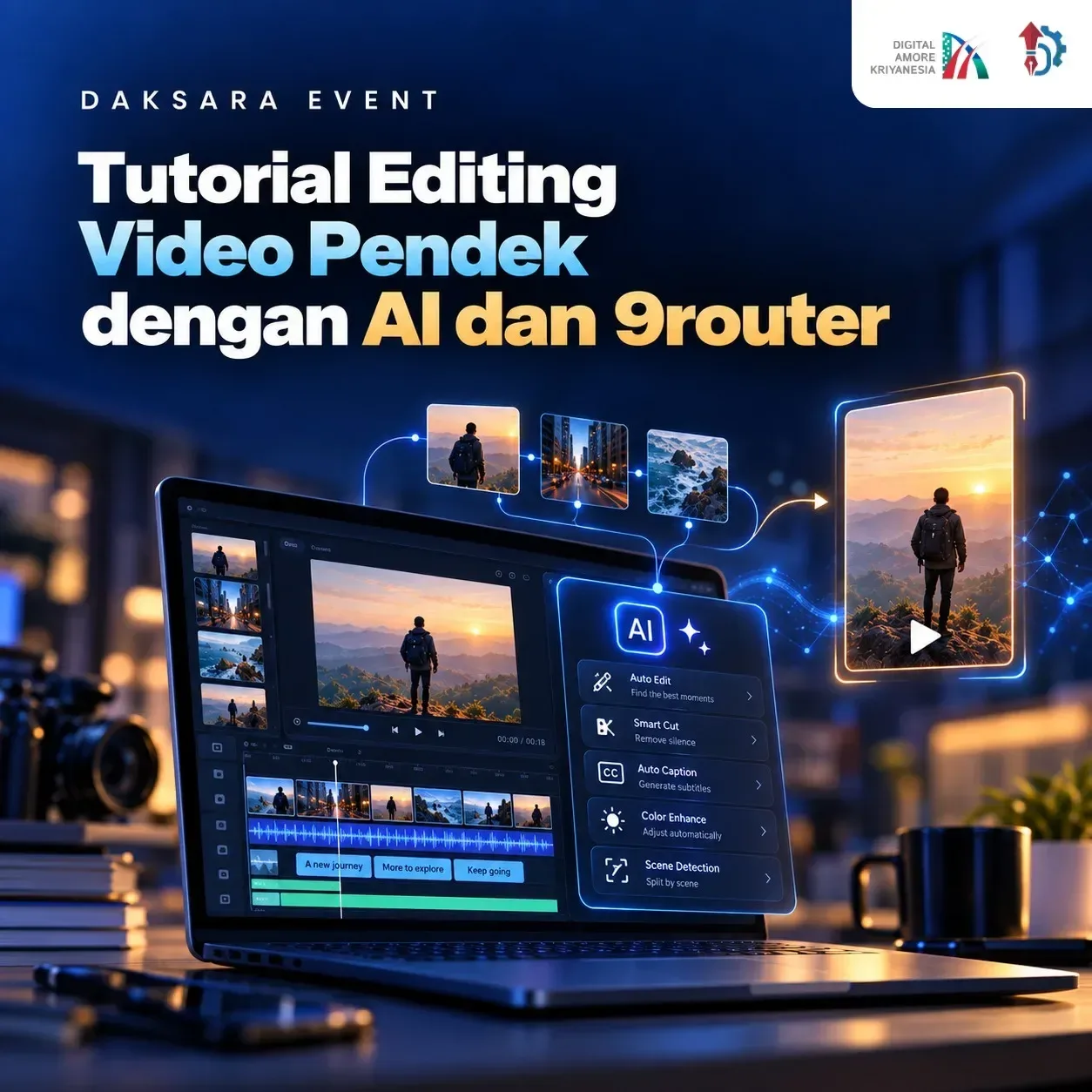 Tutorial Editing Video Pendek dengan AI dan 9router